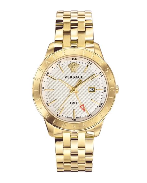 versace champagne metal univers watch|Versace Men's Univers 43mm Watch w/ Leather Strap, .